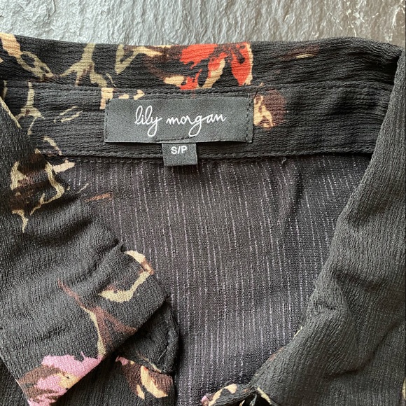 Lily Morgan floral blouse size Small - Picture 7 of 8